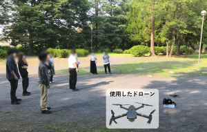 実習の様子_ドローン撮影